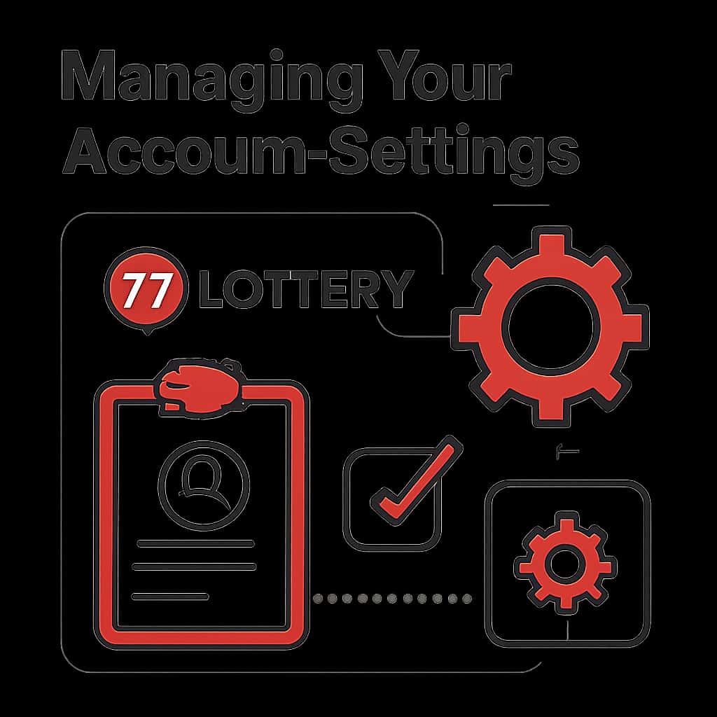 An educational diagram related to 77 Lottery account settings.