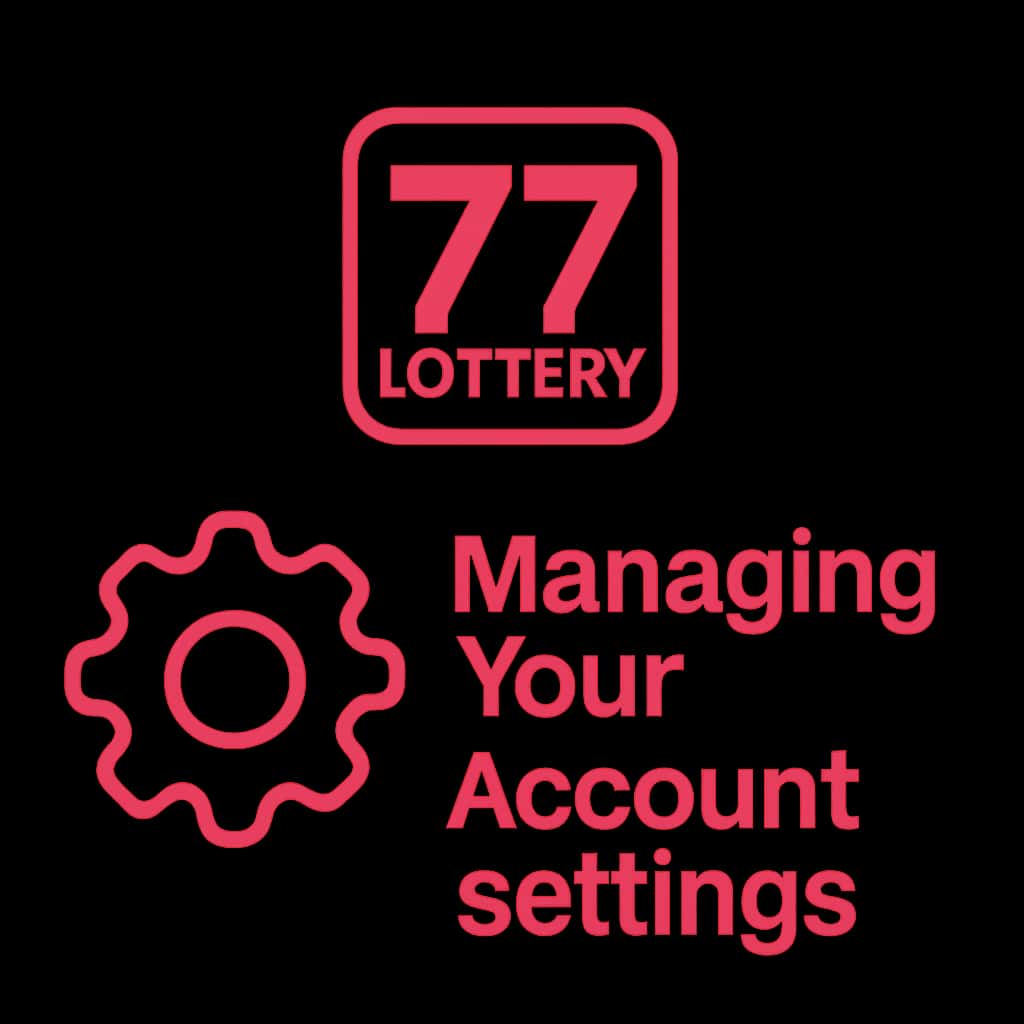 An icon illustrating account management for 77 Lottery.