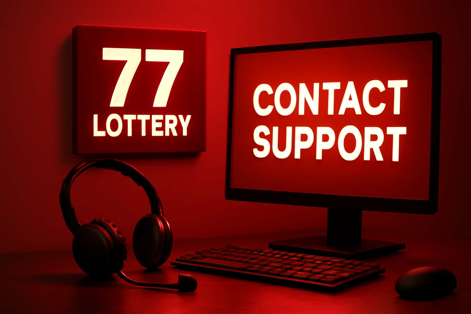 An informative visual representation of Contact 77 Lottery Support.