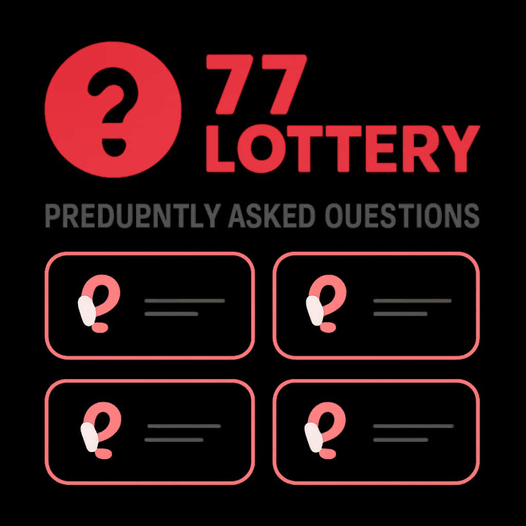 An educational illustration for the 77 Lottery FAQ section.