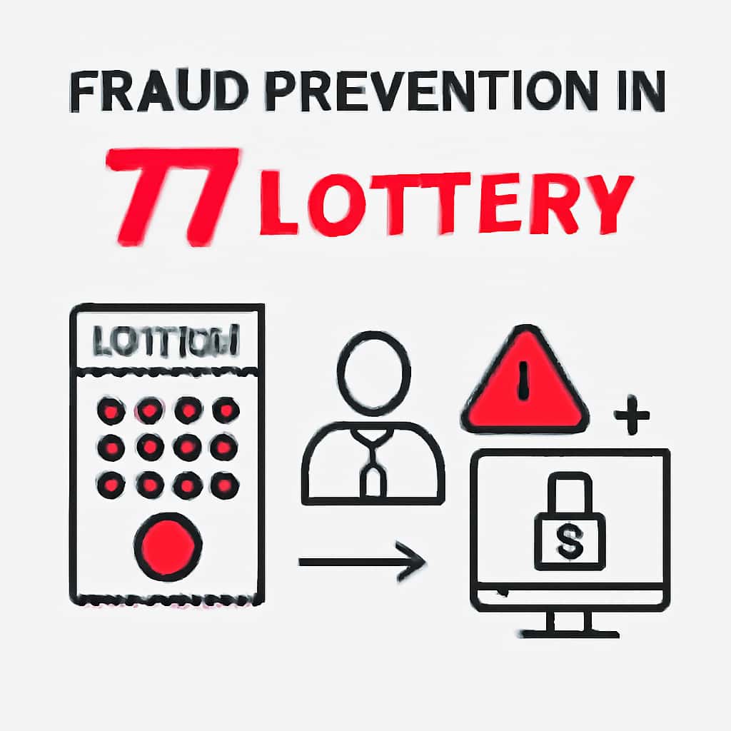 Illustration showing steps to enhance fraud prevention in 77 Lottery.