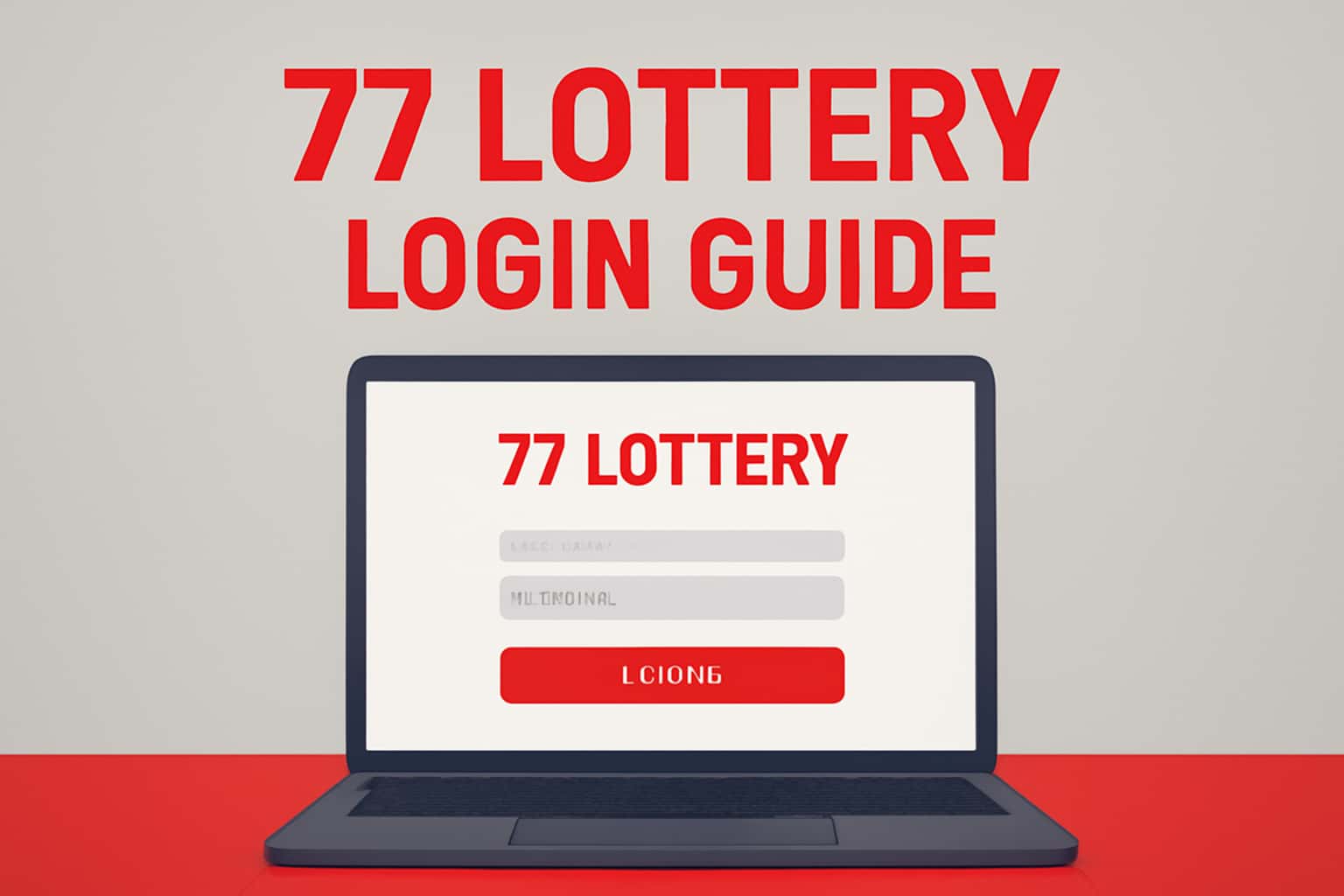 An informative graphic showcasing the 77 Lottery Login Guide.