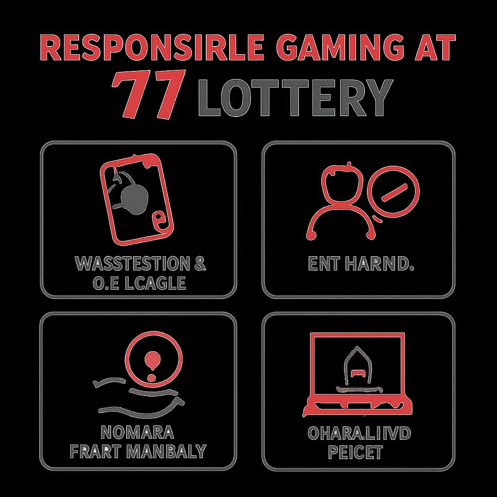 Illustration explaining Responsible Gaming at 77 Lottery.