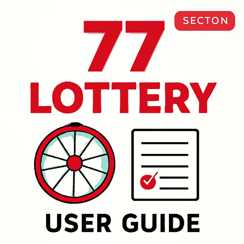 Diagram illustrating features of the 77 Lottery User Guide.