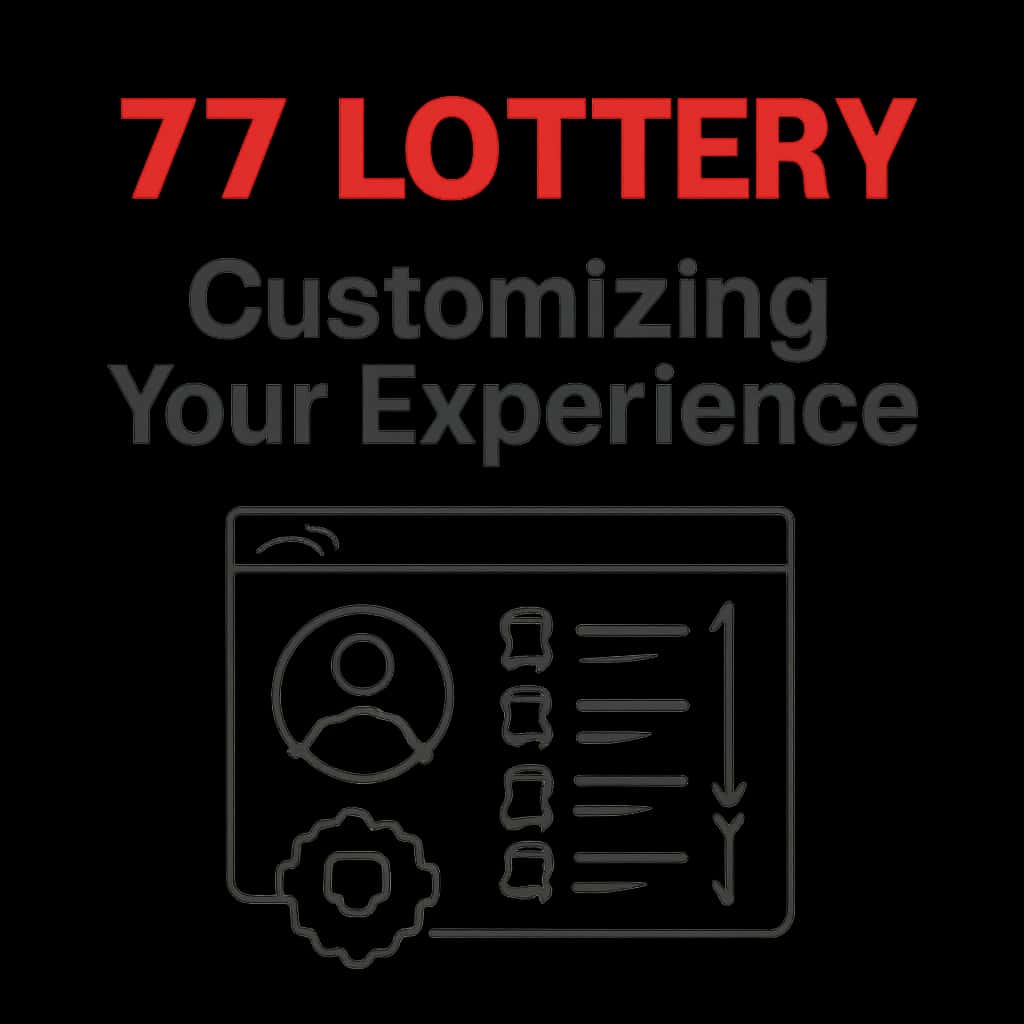 An educational diagram on account settings for 77 Lottery.