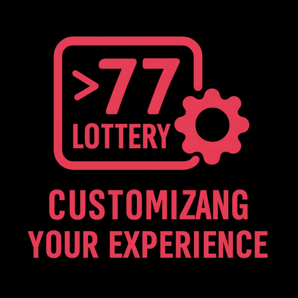 An icon symbolizing user customization for the 77 Lottery platform.