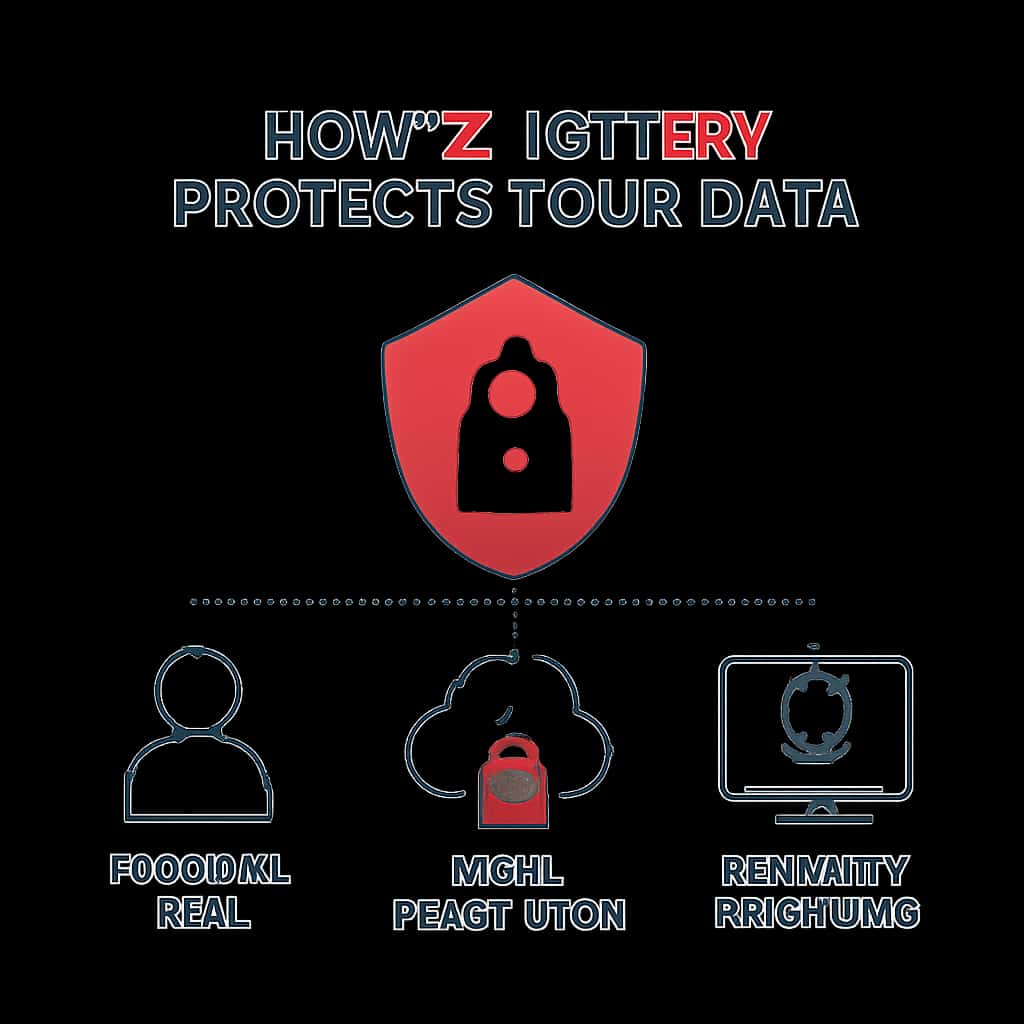An educational illustration of data protection measures employed by 77 Lottery.