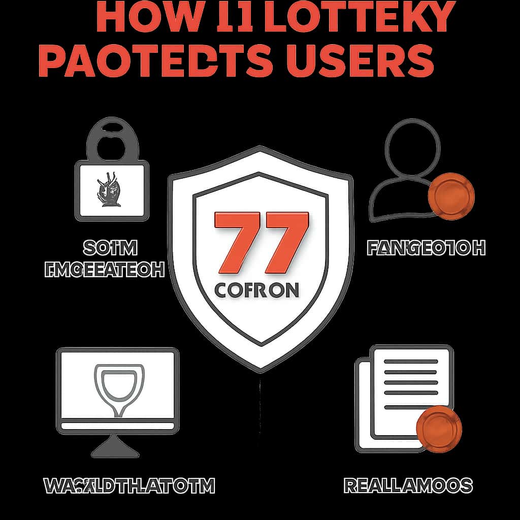 Illustration showing security measures of 77 Lottery.
