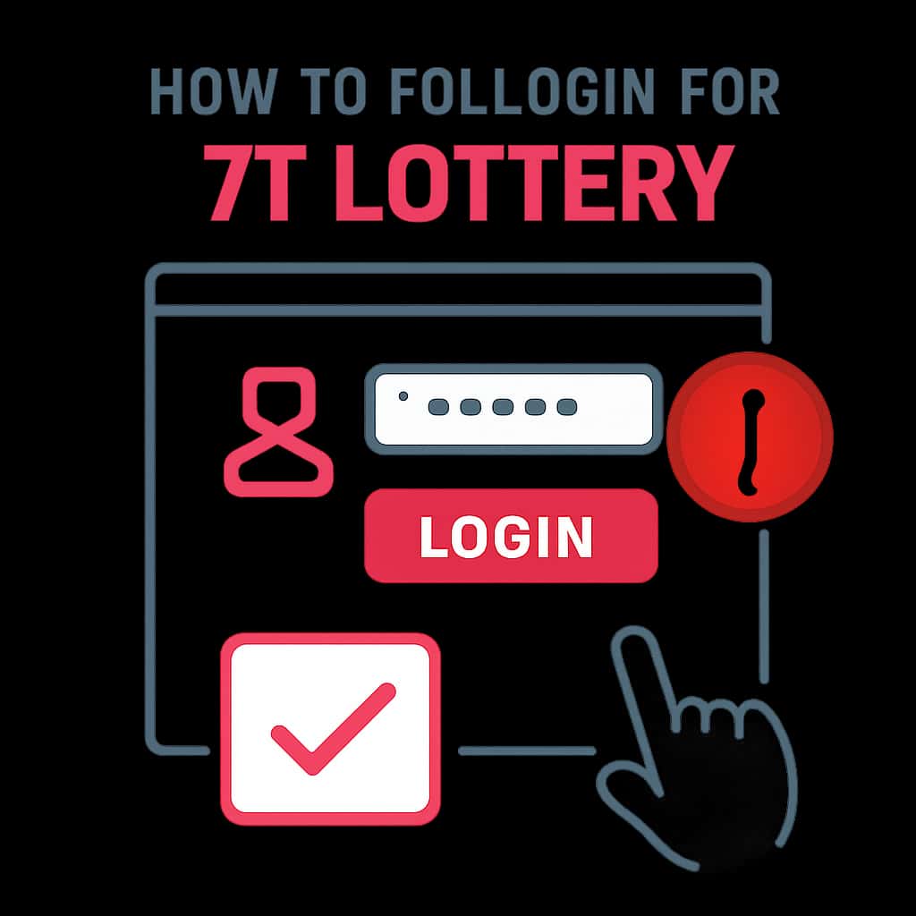 An educational diagram detailing login troubleshooting steps for 77 Lottery.