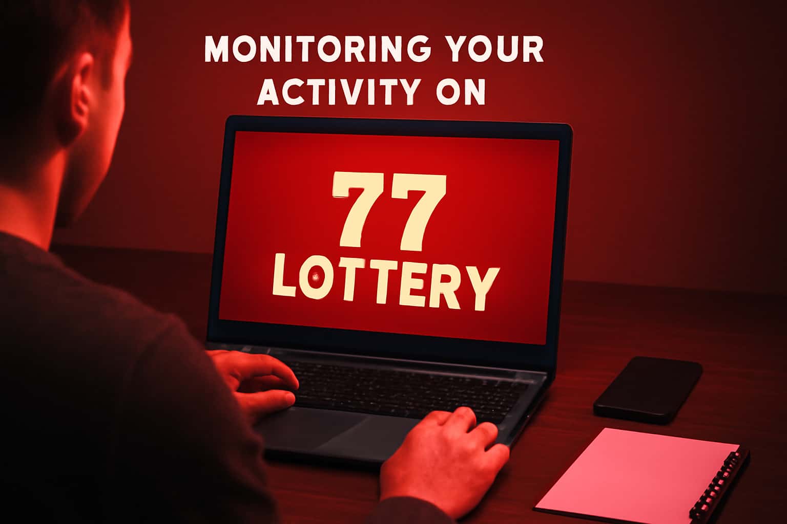 An informative visual representation of monitoring activity on 77 Lottery.