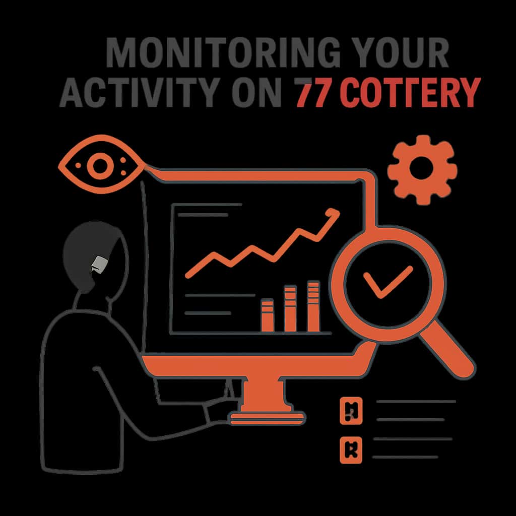 An educational diagram on monitoring activity for 77 Lottery.